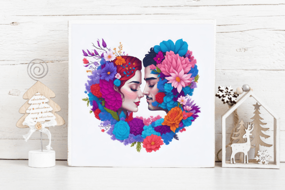 Bluewing Kawaii Vector Christmas Couple for Illustrations