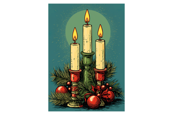 Candle Christmas Card Review: A Warm Illustrations Asset for Seasonal Brands