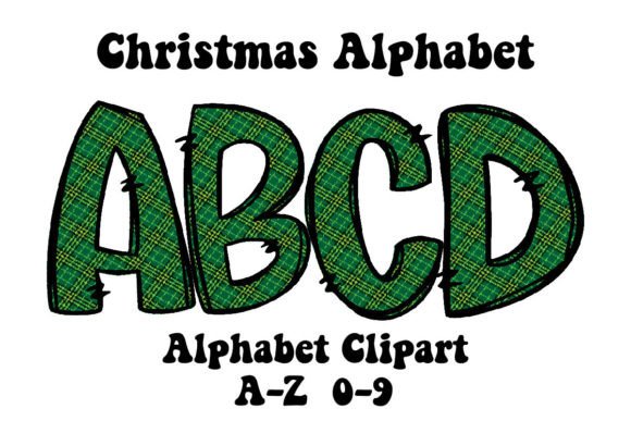 Christmas Alphabet Doodle Green Plaid: A Review of Seasonal Illustrations