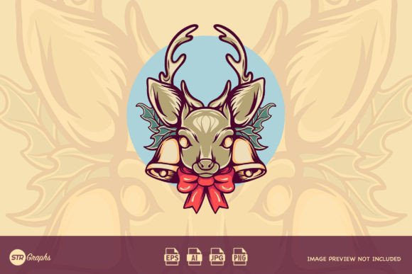 Christmas Deer and Bells - Illustration Review