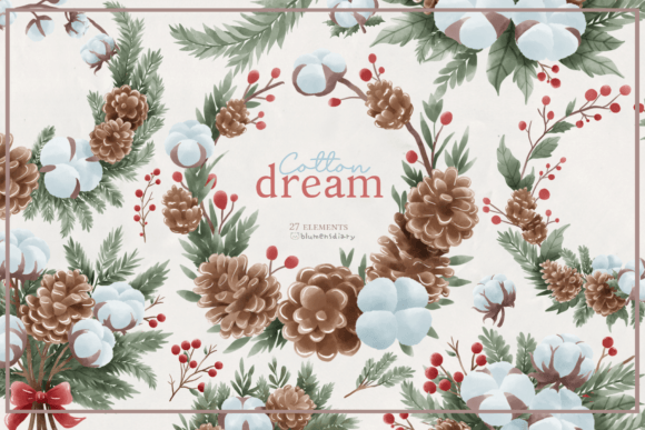 Cotton Dream Christmas Forals Watercolo Review