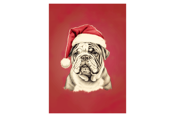 English Bulldog Christmas Card: The Ultimate Illustrations for Holiday Content