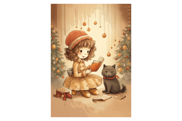 Festive Mood Christmas Card for Illustrations