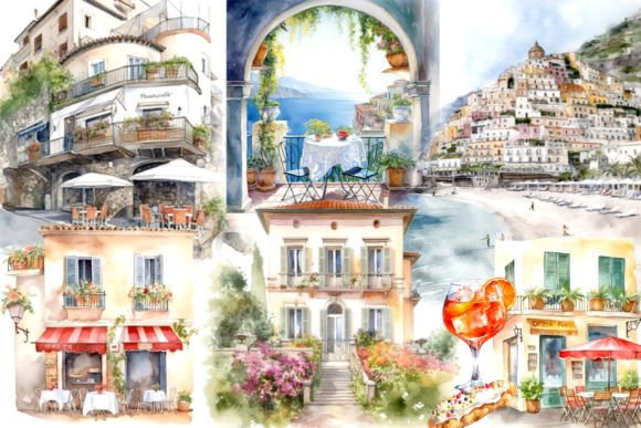 Italy Amalfi Clipart Italy Clipart Review for Illustrations
