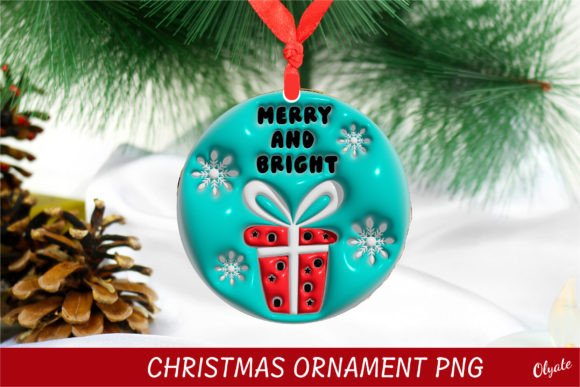Puff Christmas Ornament. 3D Inflated Illustrations Review