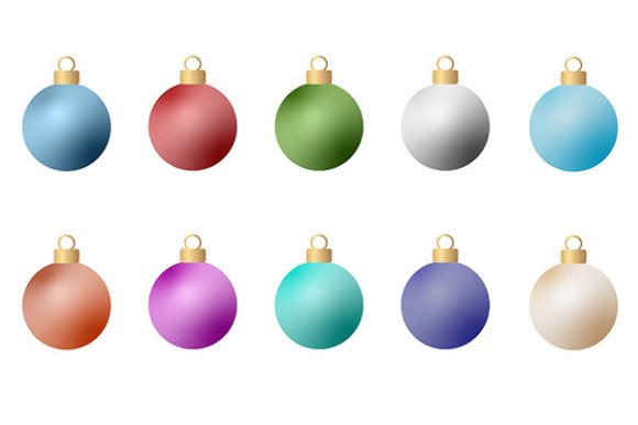 Review: 10 Realistic Christmas Balls Set for Modern Illustrations