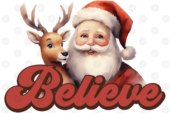 Vintage Santa Sublimation Christmas PNG for Brand Illustrations