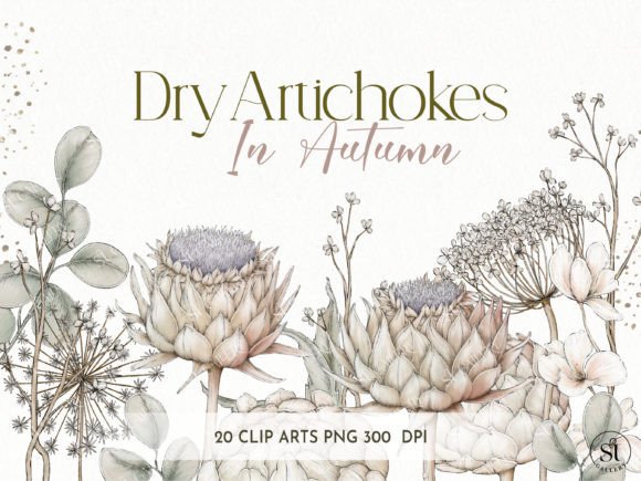 Water Colors of Artichokes Elements: Fresh Illustrations for Modern Publishing