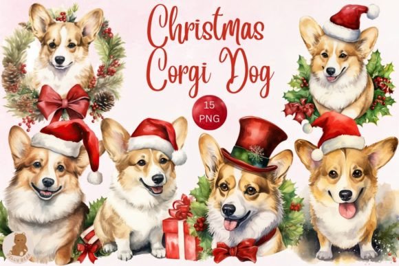 Watercolor Bundle Christmas Corgi Dog Review