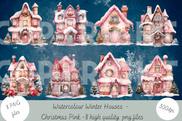 Watercolour Christmas Houses - Pink: A Designer's Review
